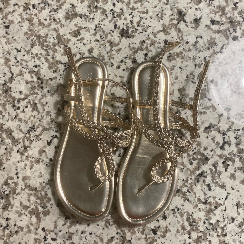Katie and Kelly Paccia Sandal - Light Gold Metallic